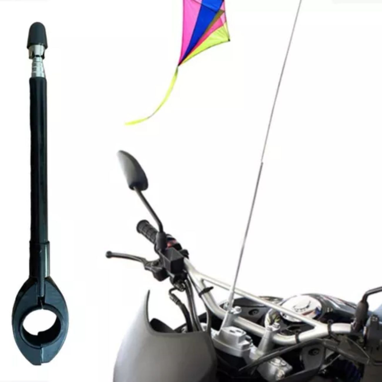 Antena Corta Linha Pipa Moto Retrátil